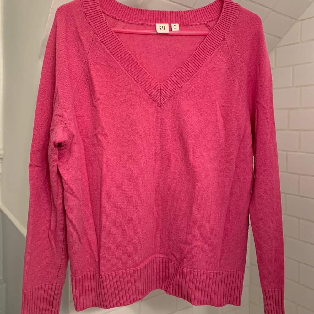 Hot Pink Wool and Cashmere Sweater